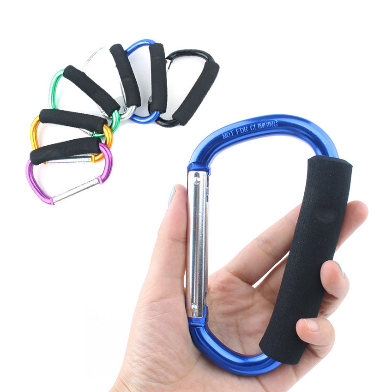 Large button-secure button-button-locked aluminum alloy-locked-key-button-D mountaineering button