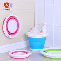 Folding bucket Household plastic silicone fishing travel car wash small art washing pen Mini portable telescopic bucket