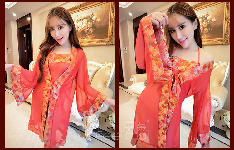 Envy khiêu dâm đồ lót phù hợp với nữ cổ điển tạp dề đồng phục trong suốt đồng phục ba điểm đồ ngủ người lớn night70 7970 váy mùa đông