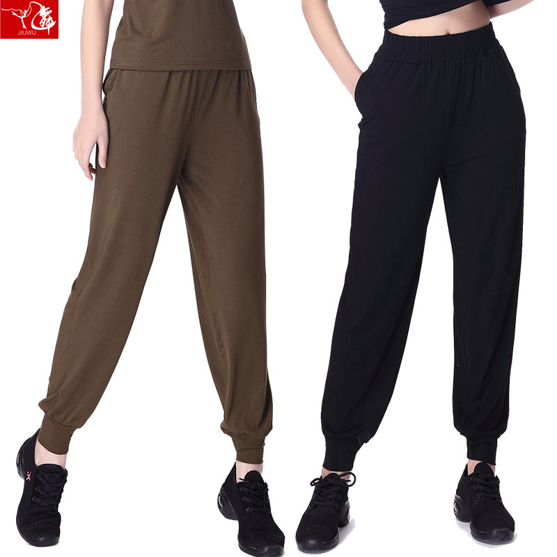 Square dance clothing Modal bloomers Fitness pants Dance pants Rib pants Women's large size dance suit practice suit