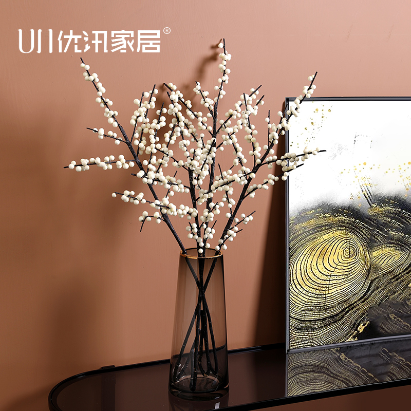 Youxun home simulation flower Holly fruit fake plant ornaments flower arrangement Nordic living room table floral soft decorations
