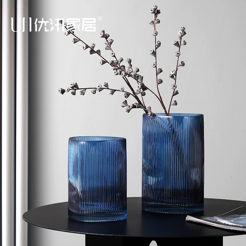 Nordic Creative Glass hydroponic Vase ornaments flower arrangement modern simple living room table decoration open hydroponic flower Ware