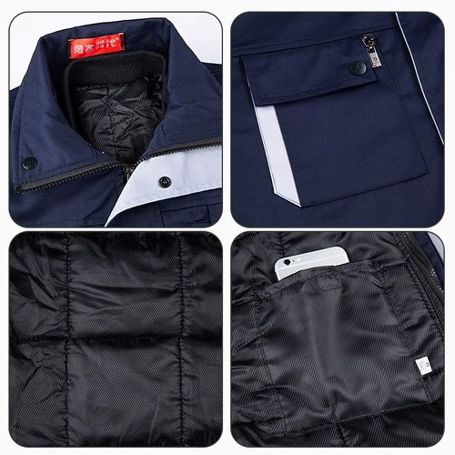 Утепленный износостойкий комплект для работы, удерживающая тепло флисовая куртка