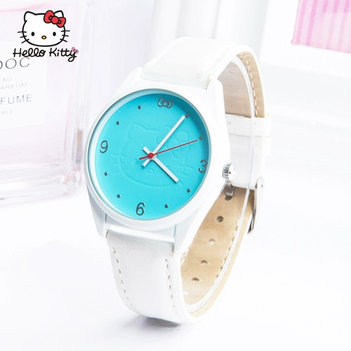 Hello Kitty, модные детские милые водонепроницаемые кварцевые часы, простой и элегантный дизайн, японские и корейские
