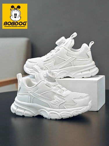 Детская белая обувь для мальчиков, дышащая спортивная обувь