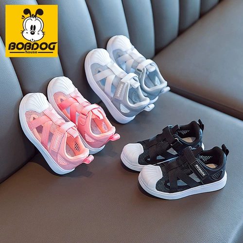 Туфли для мальчиков, летняя дышащая обувь, детские сандалии, сумка для обуви, 2023, мягкая подошва