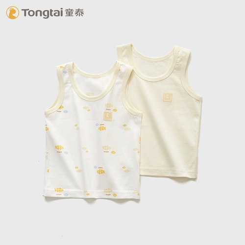 童泰 Детская хлопковая майка для девочек, детский бандаж пупочный, пони для мальчиков, осенний жилет, эффект подтяжки