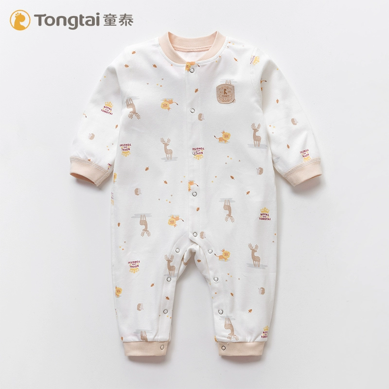 Tống Tai nam và nữ thân hình em bé mùa thu và mùa đông dài tay mở cổ áo đóng nút háng chụp nút hakama leo núi mới - Áo liền quần