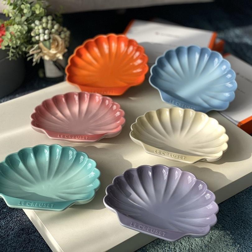 K Home Foreign trade Ceramic Gradual Layer Cutlery Size Shell Dish Plate Fruit Salad Dessert Tray