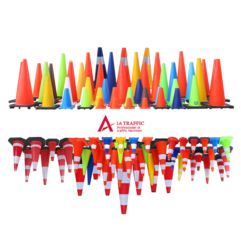 European standard road cone barrel pressure resistant rubber reflective cone PVC roadblock sign test drive track cone barrel EVA warning ice cream tube