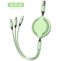 [Двойная полая модель] 1,2 метра Apple+Android+Type-C [Green]