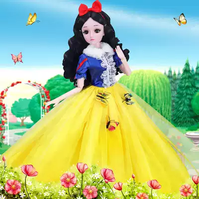 Large simulation doll set Aisha White Snow Aisha Doll Princess cloth Hey Barbie big girl toys