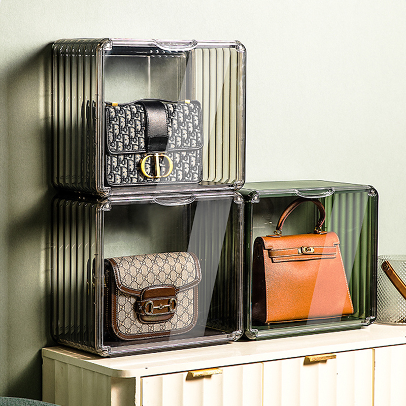 Placing rack containing rack placement shelf Dust Resistant Household Bag storage Divine Ware Transparent Containing Box Containing Cabinet-Taobao