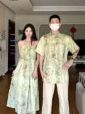 Летняя парная одежда для влюбленных, рубашка, ретро платье, комплект, юбка, китайский стиль