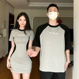 Tide, летняя парная одежда для влюбленных, футболка с коротким рукавом, небольшое дизайнерское платье, юбка, в американском стиле, тренд сезона