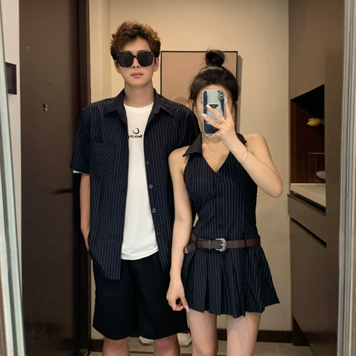 Юбка для влюбленных, летняя парная одежда, рубашка, приталенный корсет, платье с рукавами без рукавов, французский стиль, изысканный стиль