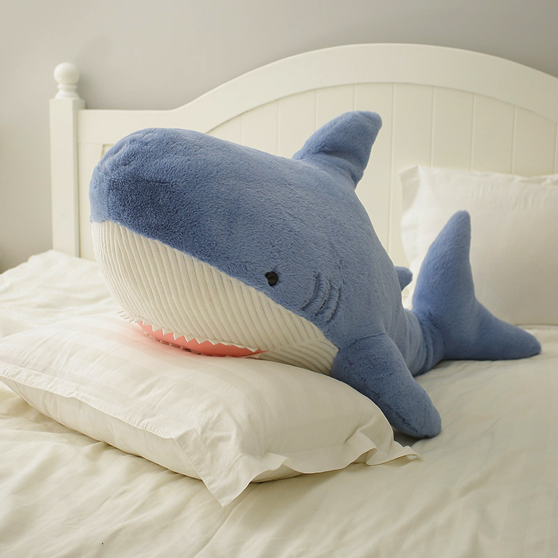 Cute Shark Wool Suede Toy Whale Paparazzi Girls Huddled Sleeping Bed Cute Baby Cloth Doll Big Dolls Super Soft
