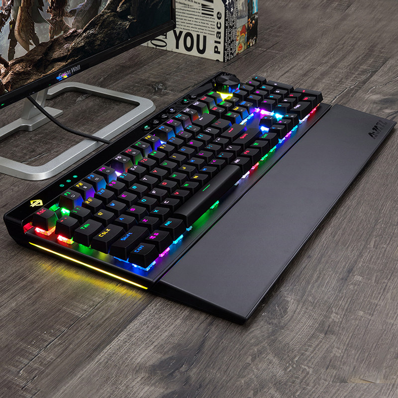 Blackjue AK45 mechanical keyboard tea axis Red axis wired gaming RGB game dedicated Internet cafe apex hero dustproof