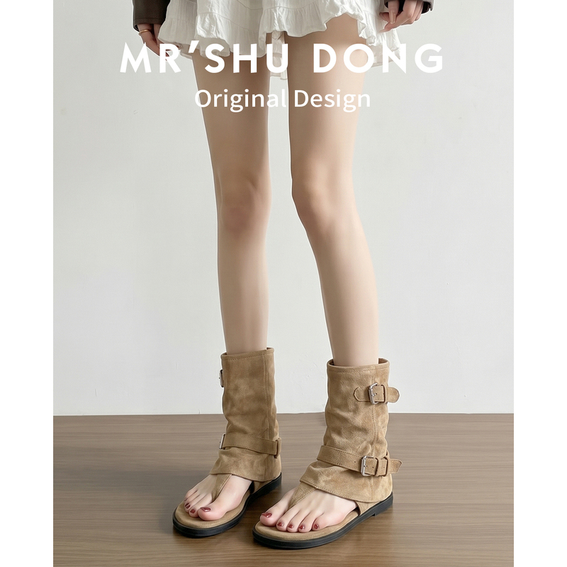 Super Popular Height-Increasing Thong Sandals for Women, Summer 2026 New Style, Stacked Trouser-Leg Boots, Thong Flip-Flops, Roman Sandals