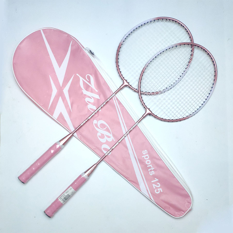 รายละเอียดเพิ่มเติมเกี่ยวกับ TH BE ALONE Double alloy badminton racket sle for beginners Professional game use home game party game Available in two colors pink, blue【65.5*20.5cm】【Commodities in Thailand, delivery within 3-5 days】