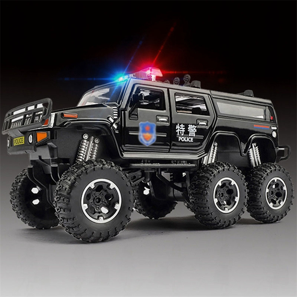 Real toy car alloy off-road car police car toy special police car model boy boy child police car car
