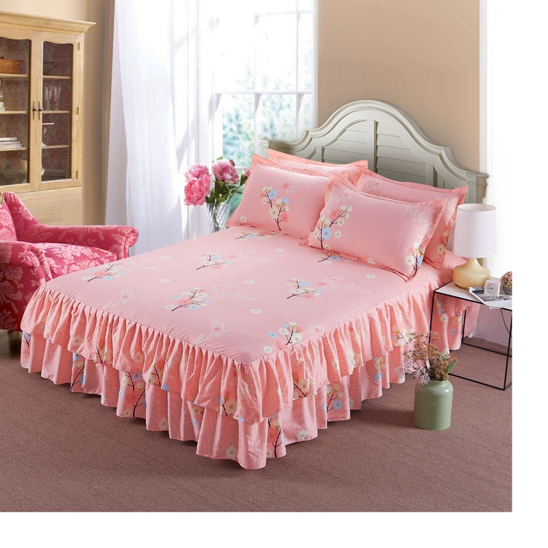 Hai lớp ren giường váy giường bao gồm giường đơn nhóm giường trải giường tấm 笠 1.5m1.8m2m giường gửi cặp gối