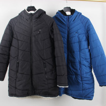 Outdoor mid-length velvet warm cotton jacket for women winter reversible long velvet hooded cotton jacket hiking and mountaineering cotton jacket