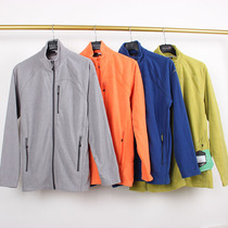Outdoor hiking warm full-zip stand-up cardigan fleece jacket for men breathable warm quick-drying jacket C44