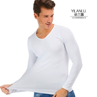 Yilanlu đồ lót nam đơn mảnh mùa thu quần áo mỏng phần mỏng dài tay đồ lót đáy quần cotton mùa thu và áo ấm mùa đông áo giữ nhiệt nam trung niên