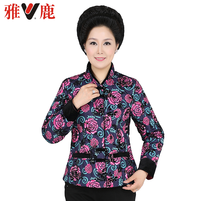 New yadeer middle-aged and old aged down clothes liner Women in China Wind Short Thickened Autumn Winter Dress Moms Dress Big Size