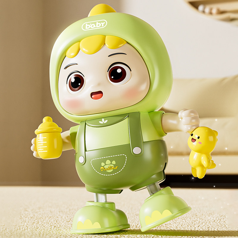 Will sing and dance electric little dinosaur baby 0 1 year old to practice training toys 3 months baby early-Taobao