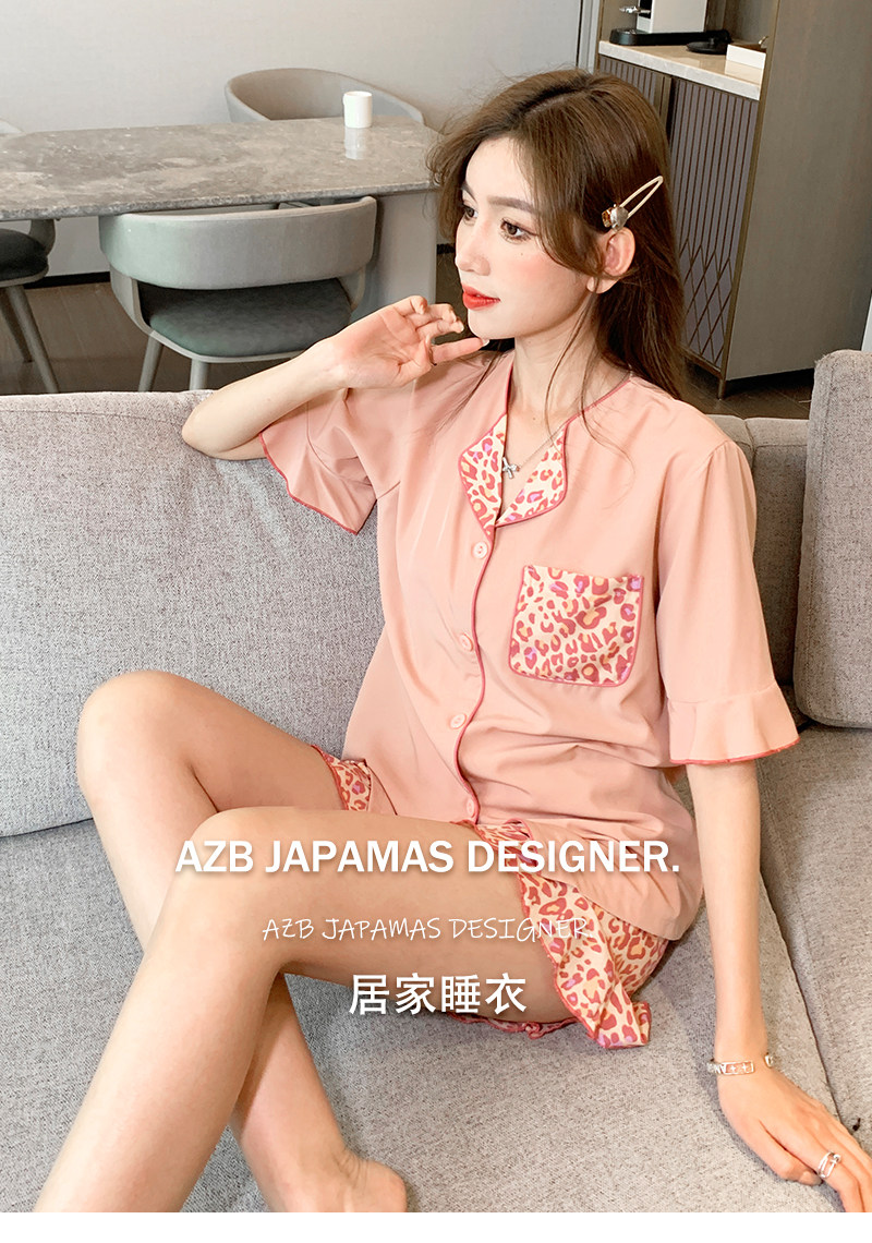 Летняя шелковая пижама, тонкие шорты, шелковый кардиган, комплект, короткий рукав, 2025 года 
