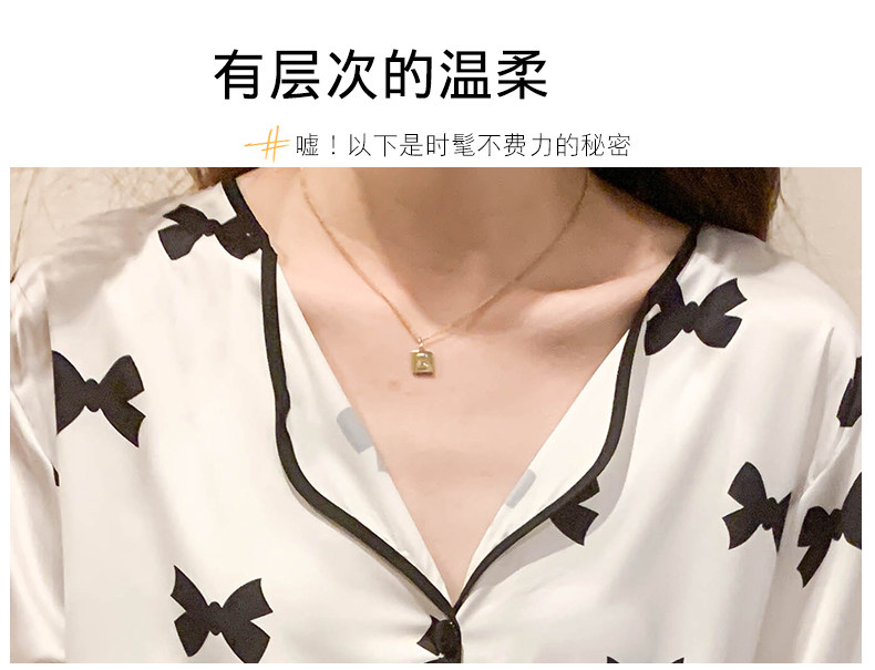 Летняя шелковая пижама, тонкие шорты, шелковый кардиган, комплект, короткий рукав, 2025 года 