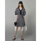 Летнее длинное платье, юбка, европейский стиль, коллекция 2023, короткий рукав, длина миди, на шнурках