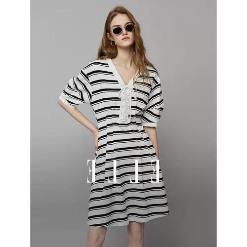 Летнее длинное платье, юбка, европейский стиль, коллекция 2023, короткий рукав, длина миди, на шнурках