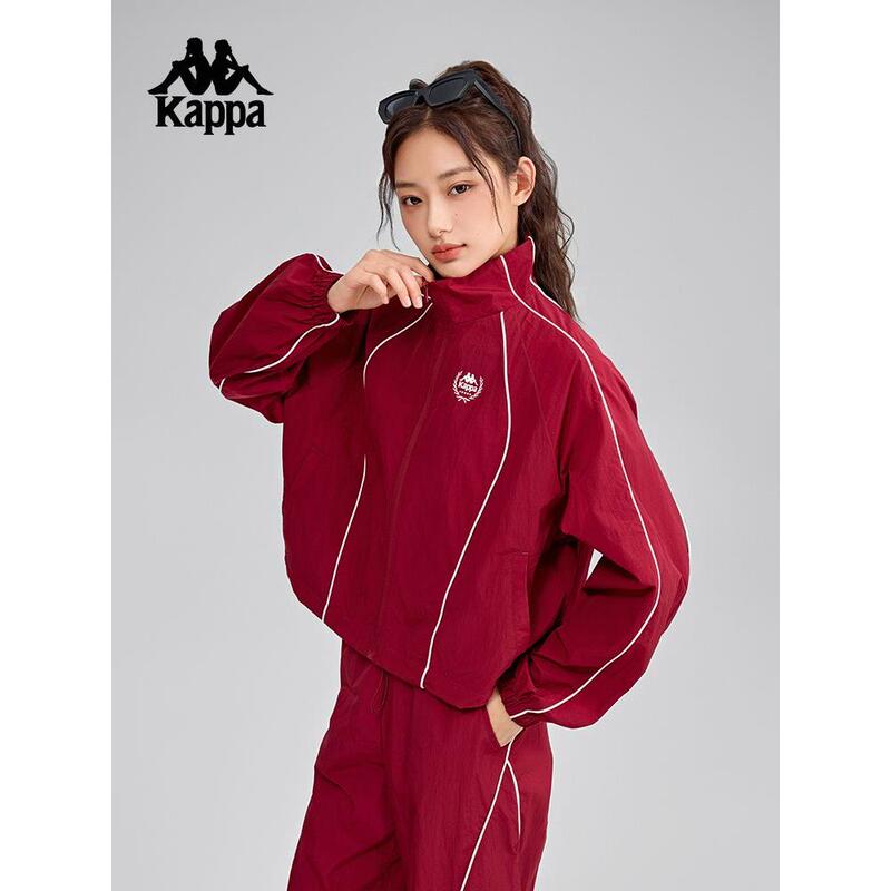 Kappa New Sports Jacket for Women, Retro Stand-Up Collar Cardigan Top K0F42Jj01