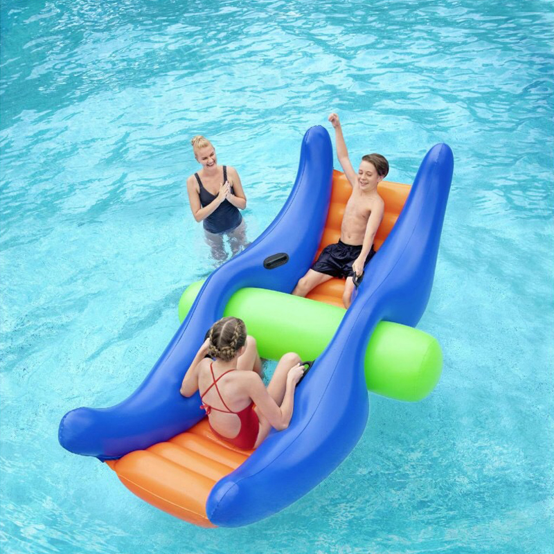 Children's adult inflatable seesaw warp water gyroscope mat cluster building photographic props water park toys