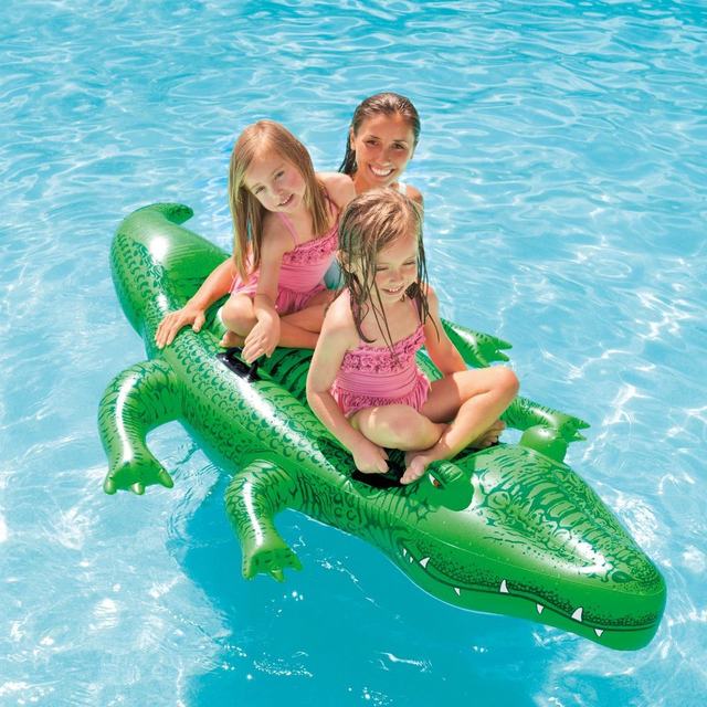 Inflatable swimming animal floating row oversized crocodile water mount toy adult children swimming ring floating air cushion
