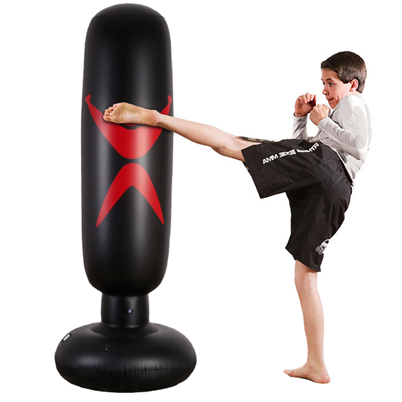Thickened adult children inflatable boxing column Fitness tumbler exercise vertical sandbag Blow toy vent equipment