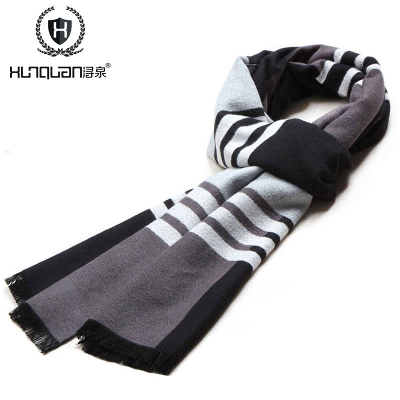 男士围巾男秋冬季新款韩版年轻人百搭简约格子