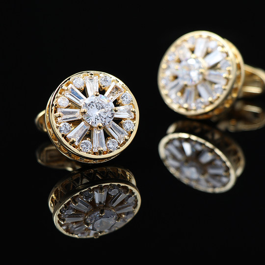 Agate Cufflinks for Men, French Shirt Cuff Studs, High-End Business Suit Cuff Studs, Light Luxury White Stone Cat's Eye Stone Gift Box