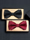 Red Tie Wedding Men's High-End Groom Wedding Suit Bow Tie Solid Color Formal Wear Groomsman Matte Burgundy Tie