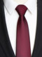 Red Tie for Men, No Need to Tie, Wedding Business Groom Zipper Style Lazy Formal Wear Men's Hand-Tied Burgundy Wedding Suit