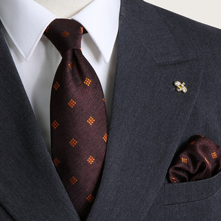 Italian-Style No-Tie Tie for Men, Chocolate Brown, High-End Formal Wear, Hand-Tied Suit, Business Zipper, Wedding, Lazy Style