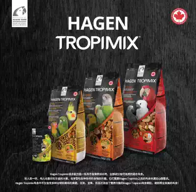 Canada Hagen Harry small and medium-sized parrot shell-free mixed food M particles grain fruit and vegetable synthetic bird food 4 pounds