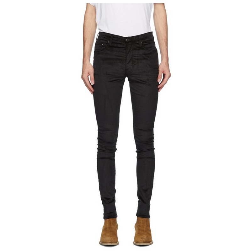 High Street Independent 26Ss Wang Yibo Style Ripped Coated Jeans for Men, Autumn and Winter High Street Slp Waxed High Quality