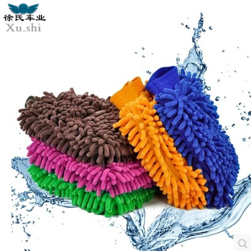 Купить Варежка для мытья авто 纤维双面清洁手套擦车好帮手洗车家务吸水不掉毛 家具洗碗抹布 в интернет ...