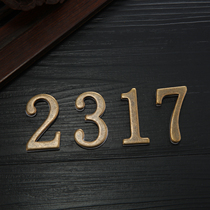 (Factory straight) metal solid bronze numeral letters house number affixed room number number identification house number plate