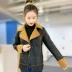 Áo khoác lông cừu và lông cừu mùa xuân và mùa thu của phụ nữ cộng với kích thước của phụ nữ 2021 áo khoác da cừu nhung nữ áo khoác ngắn - Áo khoác ngắn Áo khoác ngắn