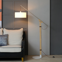 Floor lamp Wood living room Bedroom study sofa Nordic standing creative modern simple ins floor lamp